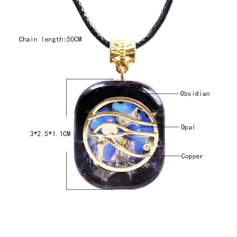 Orgonite Crystal Necklace Eye Of Horus Egypt Protection Pendant Ancient Egyptian Symbol Of Protection