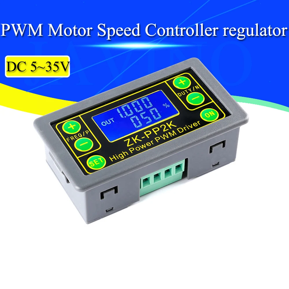 ZK-PP2K PWM DC 3.3~30V 12V 24V regulator prędkości silnika regulator 8A 150W regulowany ściemniacz LED częstotliwość impulsów stosunek pracy