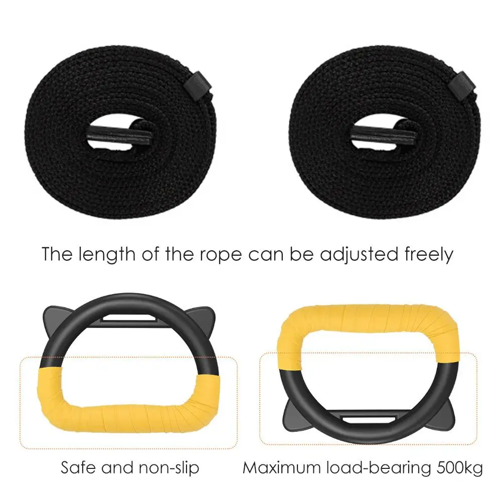 Kids Gymnastics Ring Adjustable Non-slip Children Gymn Ring For Kids And Exercise Lovers Abdomen Pull-ups Rowing Training