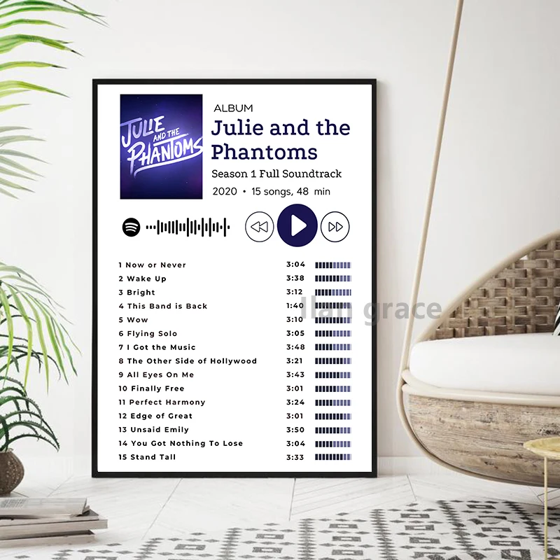 JULIE and the PHANTOMS Series Soundtrack Playlist Poster Classic Art Prints Music Wall Art Canvas Painting Pictures Home Decor