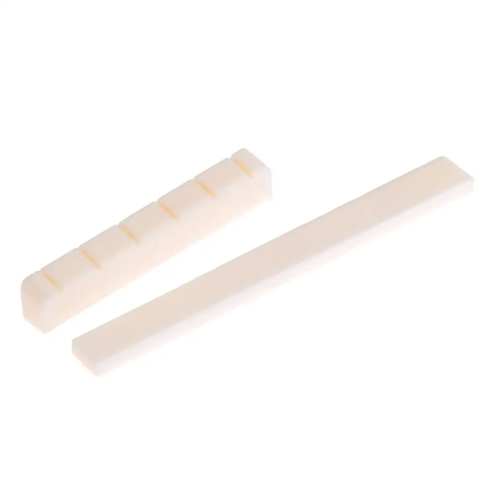 6 String Classical Guitar Saddle + Nut White Bone Bridge For Acoustic Folk Guitar  Replacement Spare Part Guitar White Parts