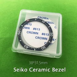 Classic Flat Ceramic Bezel Size 38*31.5mm Insert Seiko Driver's Series Case Compatible Watch SKX007 009 Sub Parts Replacements