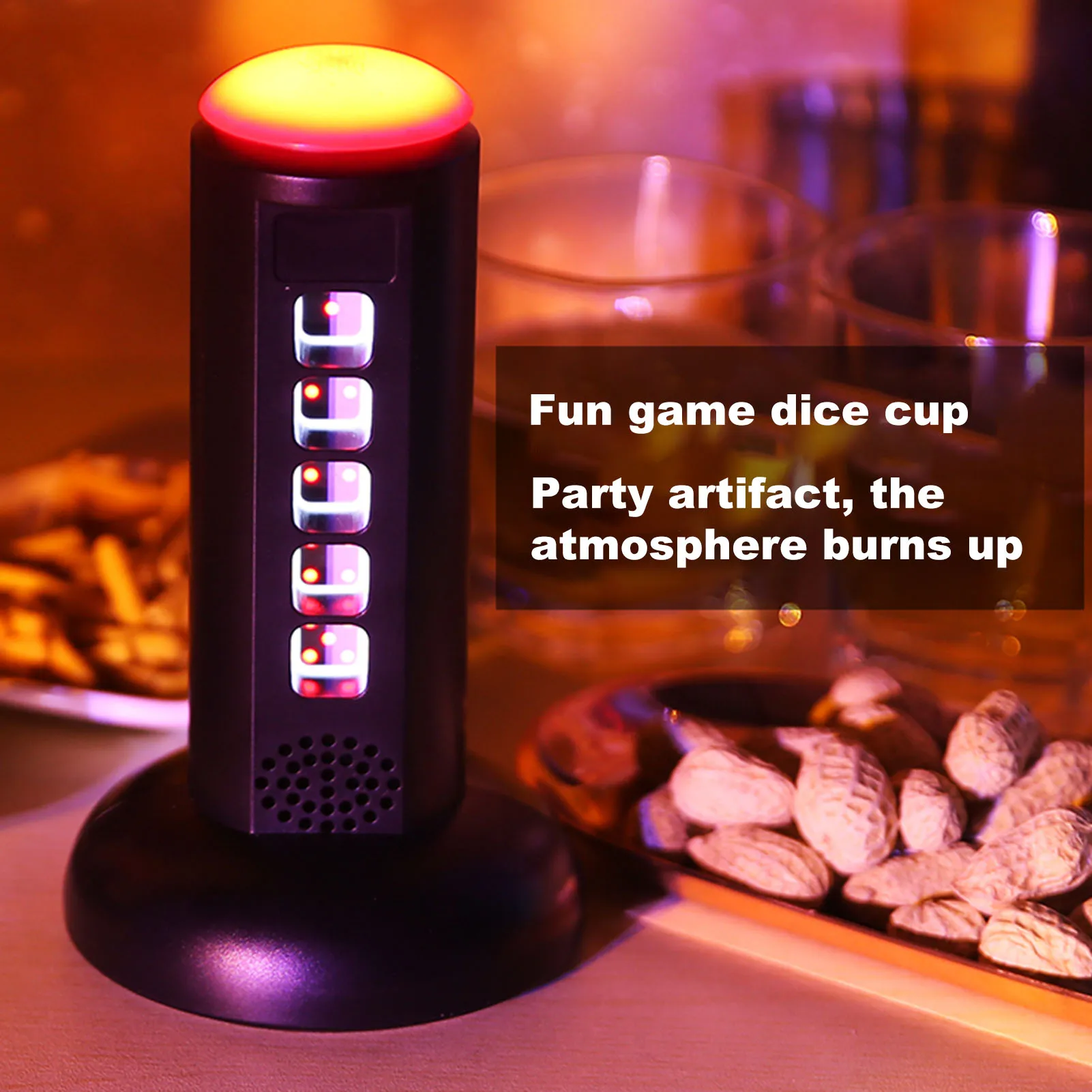 Dice Creative Electric LED Display Screen Screen Cup Electronic Dice Cup With LED Display Toy For Party Game Travel Ktv Outdoor