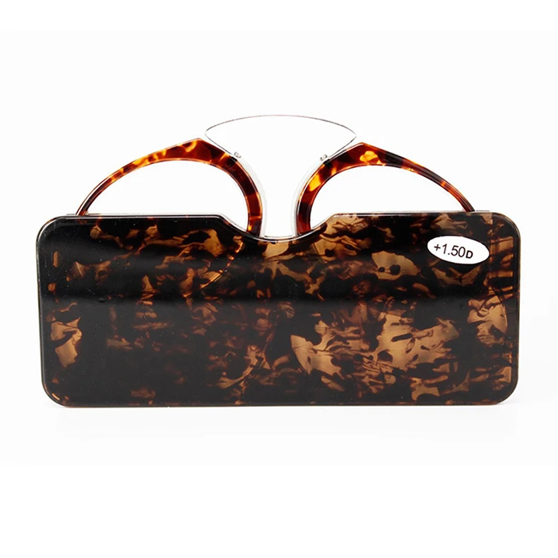 Sighttoo Nase Ruhen Lesebrille Männer Leser Brille Pince-Nez Brillen Mit Fall Rezept TR90 Brillen – Detail 1