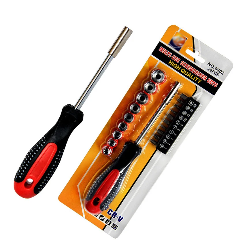 Set di punte per cacciavite con cacciaviti, 20 pezzi, Kit di strumenti di riparazione elettronica per orologio, fotocamera, Tablet, telefono, famiglia