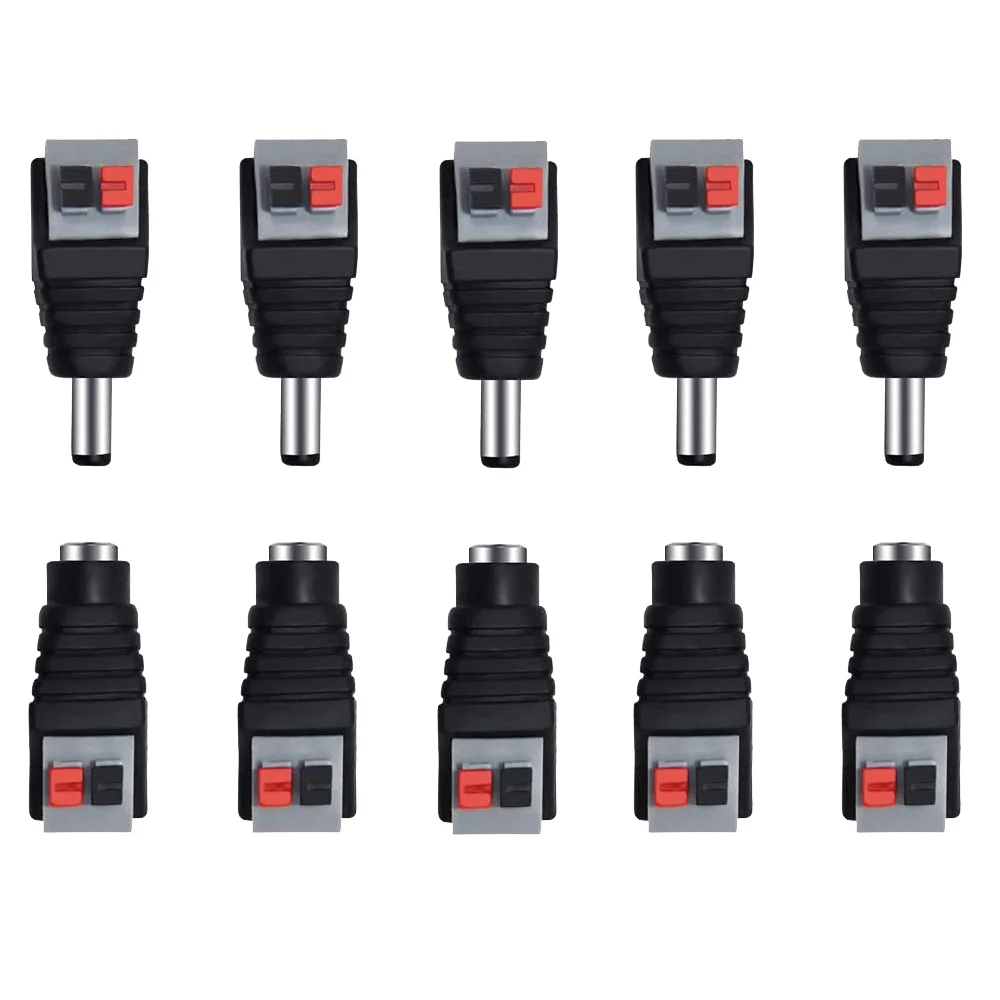 

Push Button DC Connector Power Jack Plug Adapter 12V Male Female 2.1mm X 5.5mm Power Connector For CCTV Camera LED Strip DVR