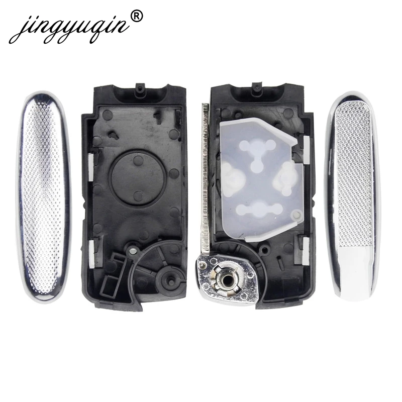 jinyuqin Guscio chiave di vibrazione a 4 pulsanti modificato per Toyota Alphard Corolla RAV4 Yaris Prado Camry Crown Avalon Aggiornamento custodia