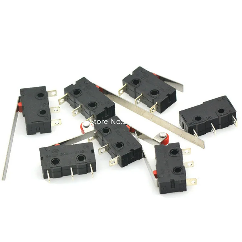 

5Pcs Mini Micro Limit Switch NO NC 3P Terminals SPDT 5A 125V 250V Roller Arc lever Snap Action Push Micro switches