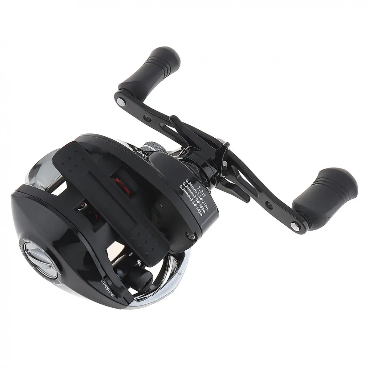 7.2:1 17+1BB  Baitcasting Fishing Reel Magnetic Brake Max Drag 5KG / 11LB Aluminum Alloy Support Right Hand