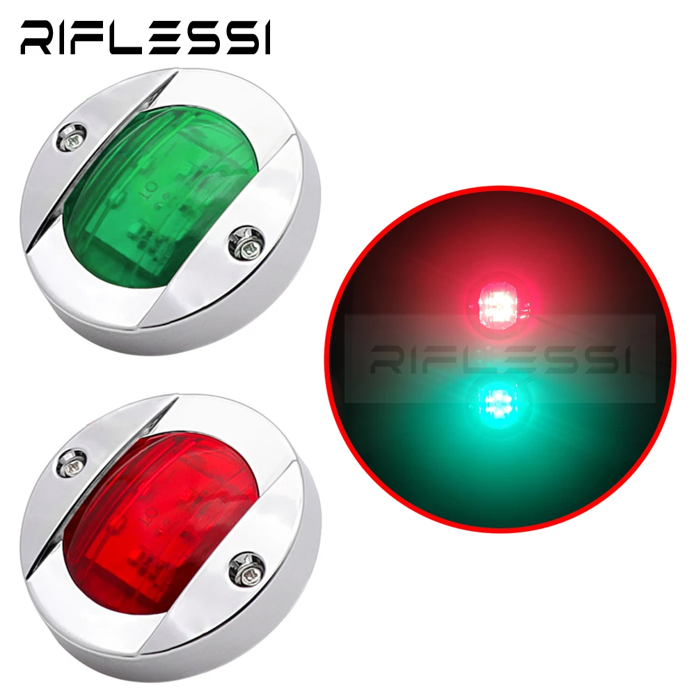 1 x Running Lights For Boat Parking Lights 12V Navigation Lights Marine Accessories Parts Yacht Signal Lamp Waterproof Red Green