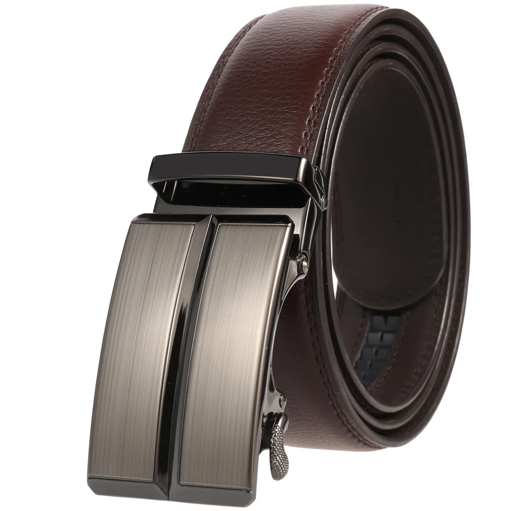 

Male Designer Automatic Buckle Cowhide Leather Men's Belt Famous Brand Belt Luxury Belts Men Ceinture Homme belt LY236-87136-1