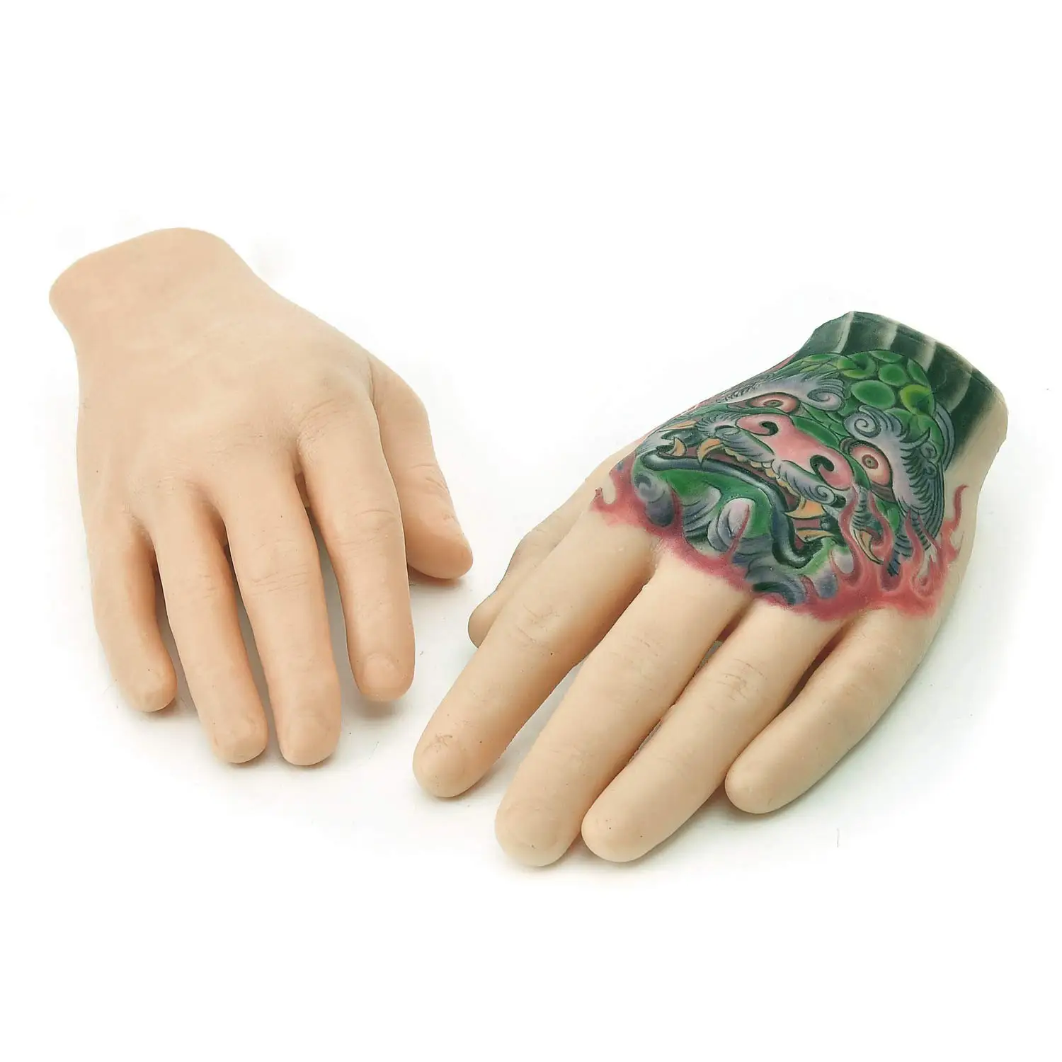 Tattoo Practice Fake Hand Left Right Silicone Tattoo Hand Practice Skin Dummy Fake Tattoo Skin for Tattoo Beginner Practice