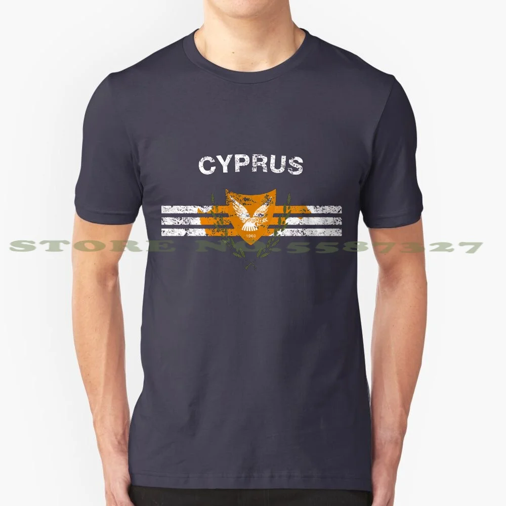 Cypriot Flag Shirt - Cypriot Emblem & Cyprus Flag Shirt 100% Cotton T-Shirt Cyprus Flag Cyprus Pride Cyprus Roots Cypriot Roots