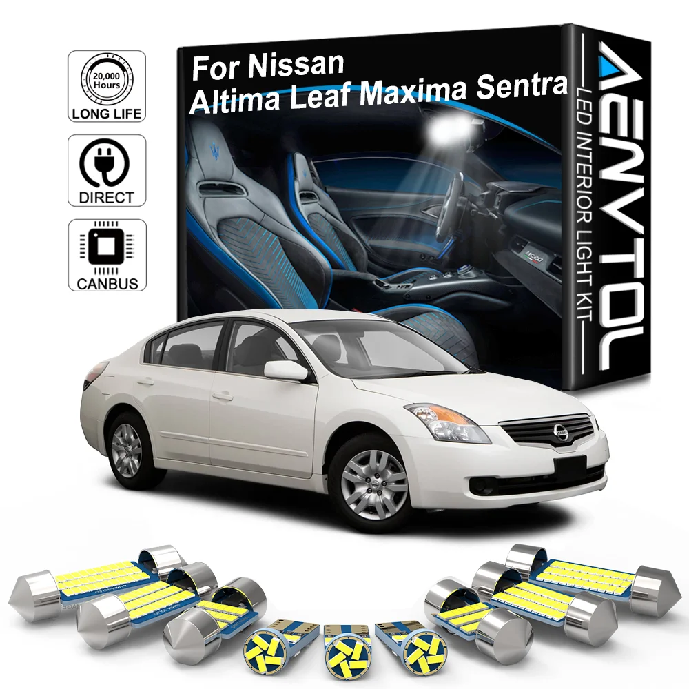 

AENVTOL Canbus For Nissan E11 E12 Micra K13 K14 Versa Sentra Leaf ZE0 ZE1 Maxima Altima U13 L30 L31 L32 L33 Car LED Indoor Light