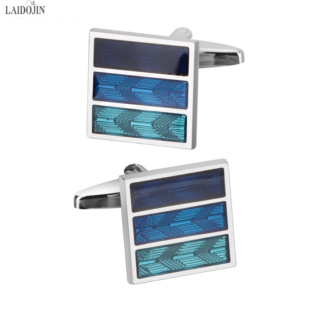 

LAIDOJIN Classic Square Enamel Cufflinks for Mens High Quality Business Tuxedo Shirt Cuff buttons Wedding Gift Men Jewelry