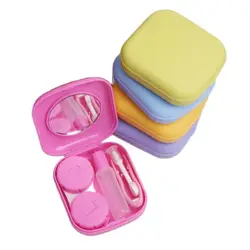 Lymouko Adorável Bolso Mini Caso Lente De Contato, Kit De Viagem, Fácil Carry Espelho Lentes Caixa De Recipiente