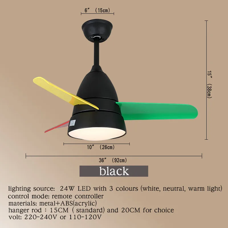 FAIRY Modern Ceiling Fan Lights Lamps Contemporary Fan Lighting With Remote Control For Dining Room Bedroom Restaurant