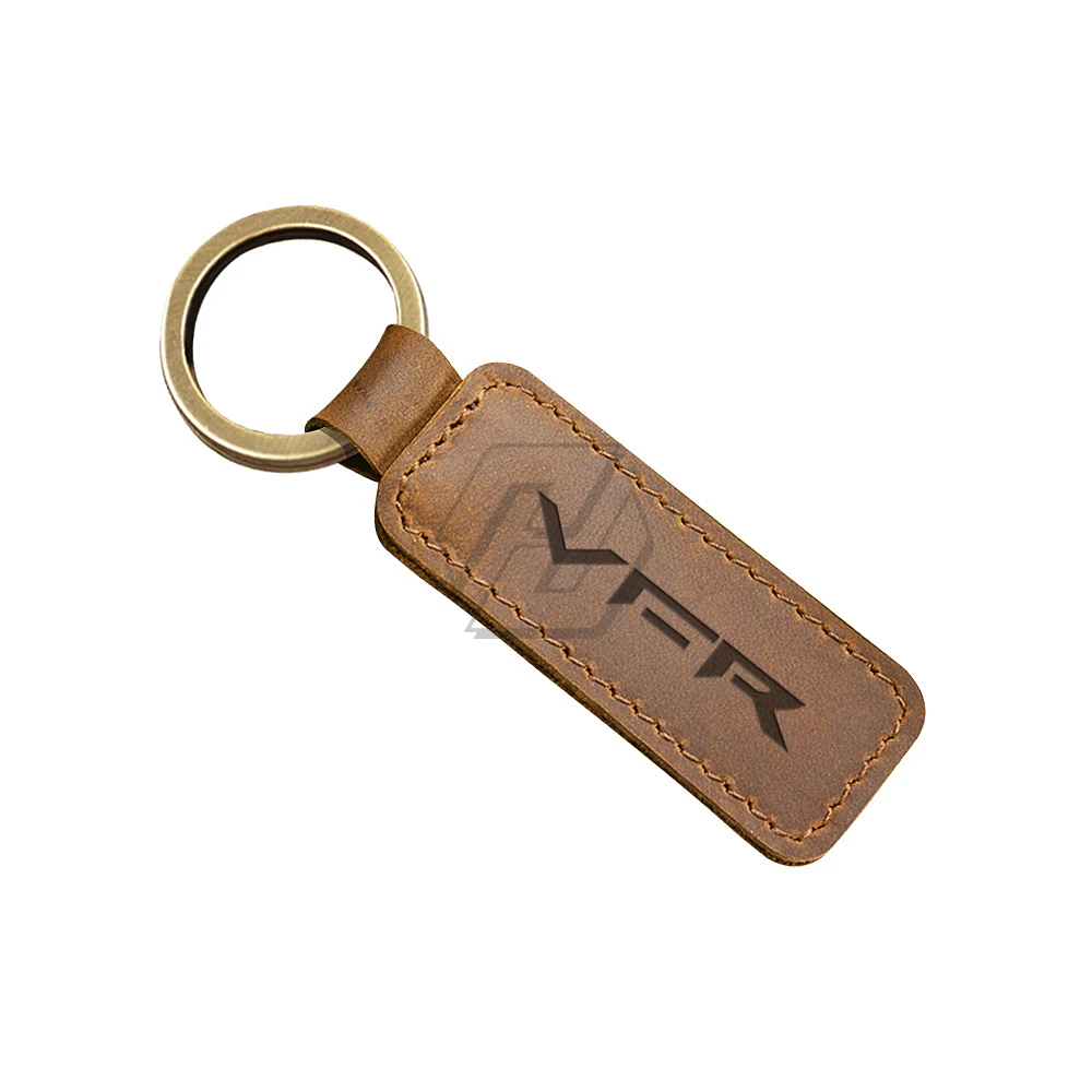 For Yamaha VFR 750 800 1200 Models Motorcycle Keychain Cowhide Key Ring