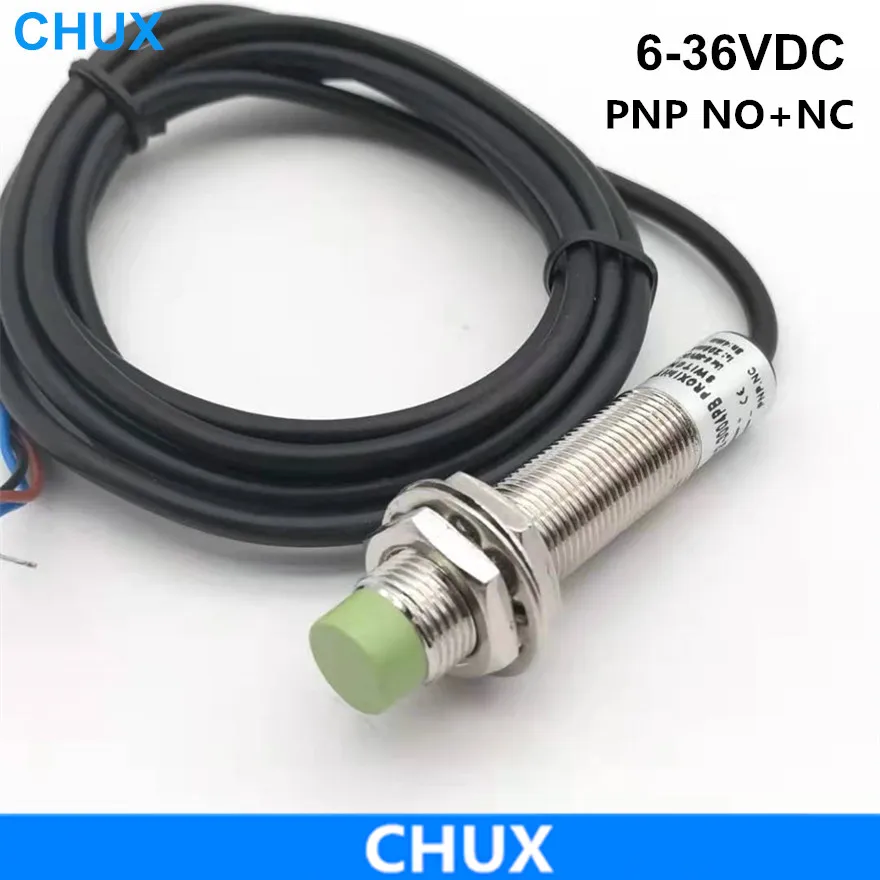 

CHUX M12 Inductive Proximity Sensor Pnp 12mm 24v Im12-4-dpc No+nc 6-36v 4mm Detect Distance Motion Switch