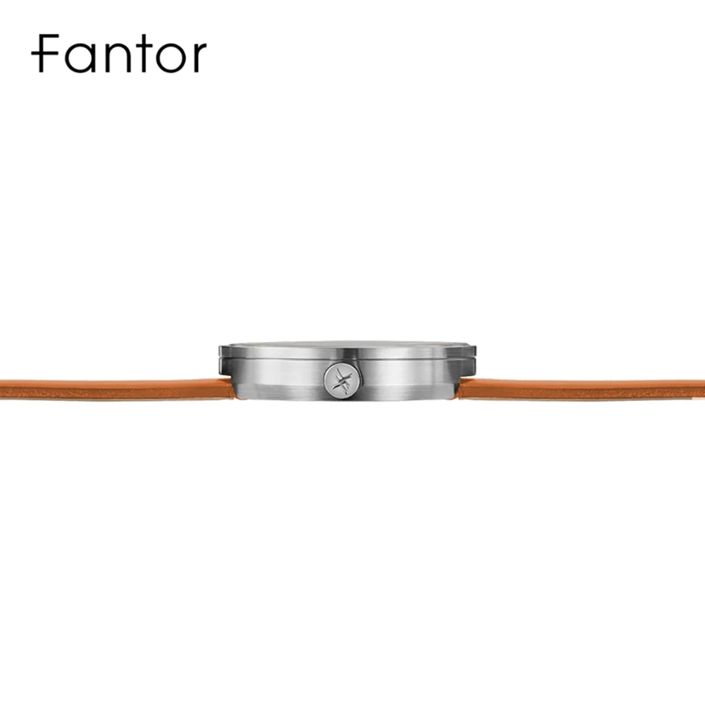 Fantor Brand uomo minimalista sottile quarzo 42MM cinturino in pelle orologi da polso semplici orologi Casual impermeabili