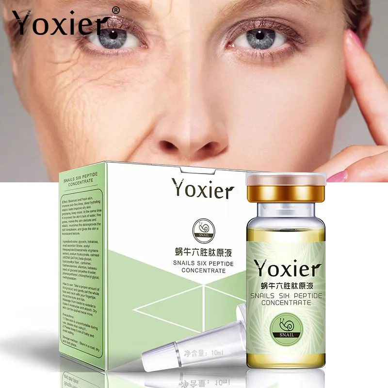 Yoxier Anti-Aging Snails Concentrate Face Care Hyaluronic Acid Moisturizing Oil-control Serum Snail Pure Extract Face Care 10ml