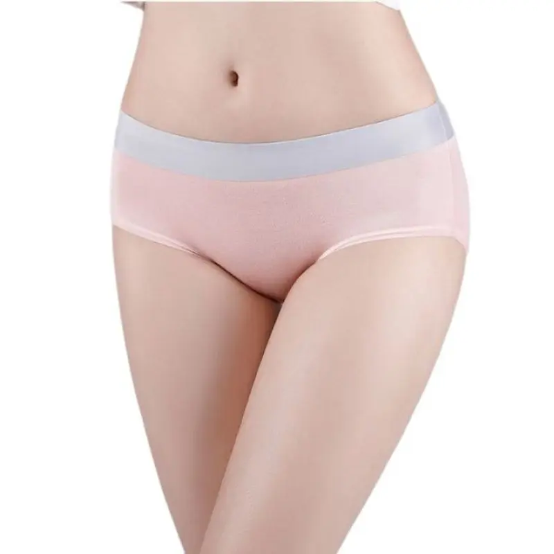 

3XL Large Size Women Low Waist Cotton Modal Solid Breathable Panties Fashion Simple Style Seamless Elasticity Underwear Breifs