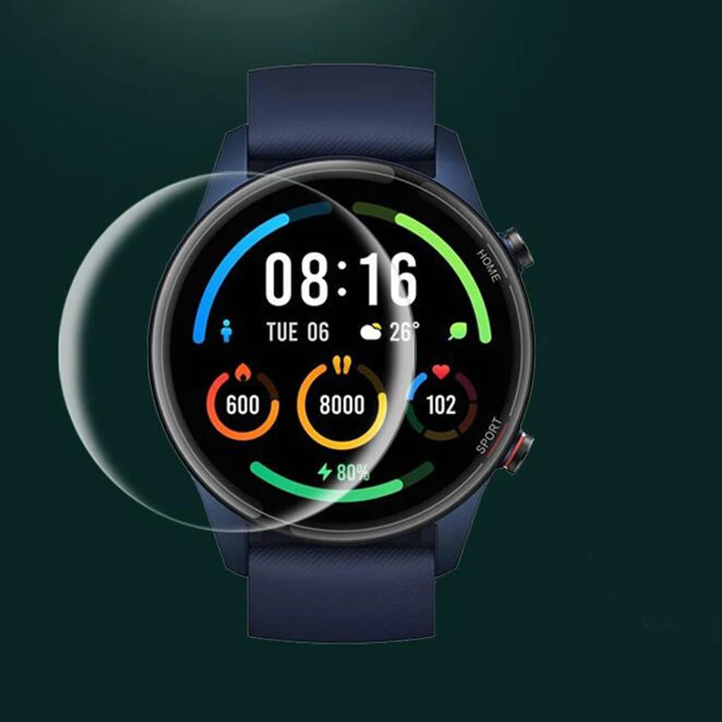 Мягкая прозрачная защитная пленка из ТПУ для смарт-часов Xiaomi Mi, 5 шт., цветная спортивная версия Смарт-часов, полноэкранная Защитная крышка