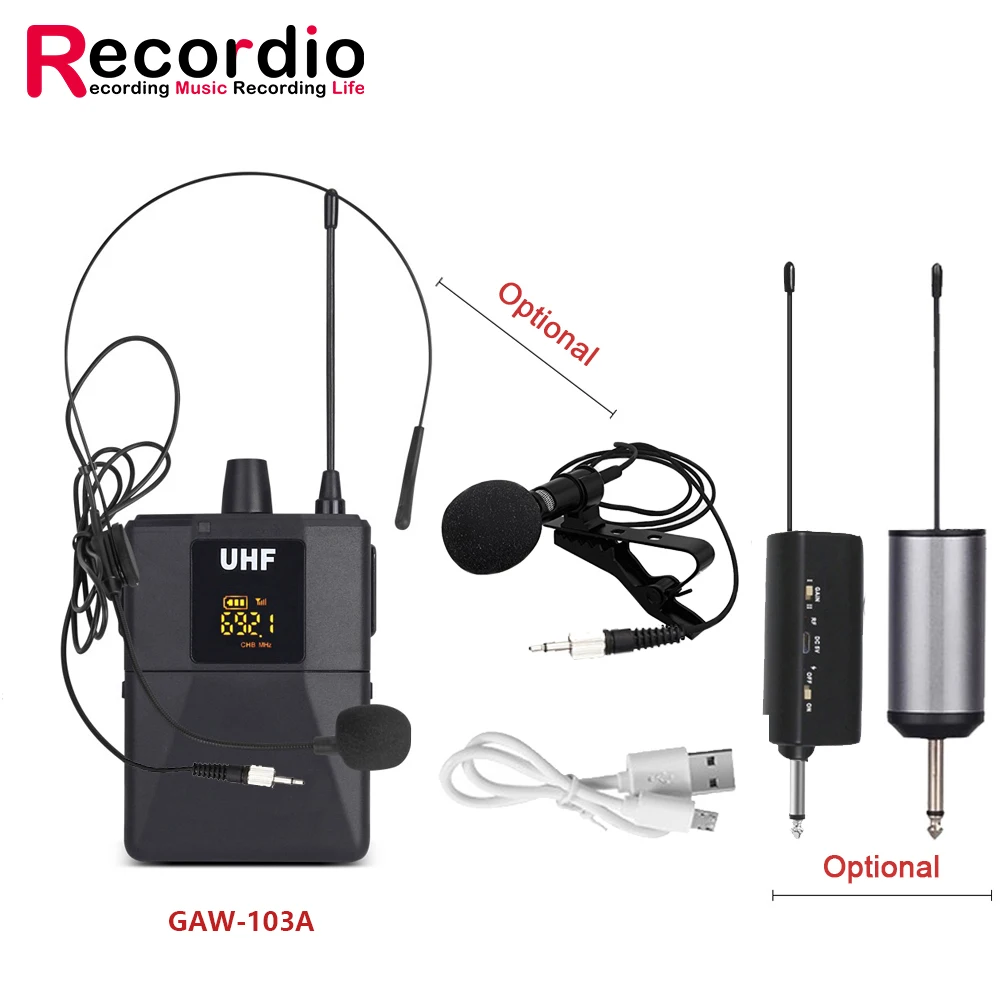 GAW-101Беспроводной микрофон, микрофон, гарнитура для камеры, беспроводная система, петличный петличный микрофон для камеры, телефона, учителя, общественного расписания