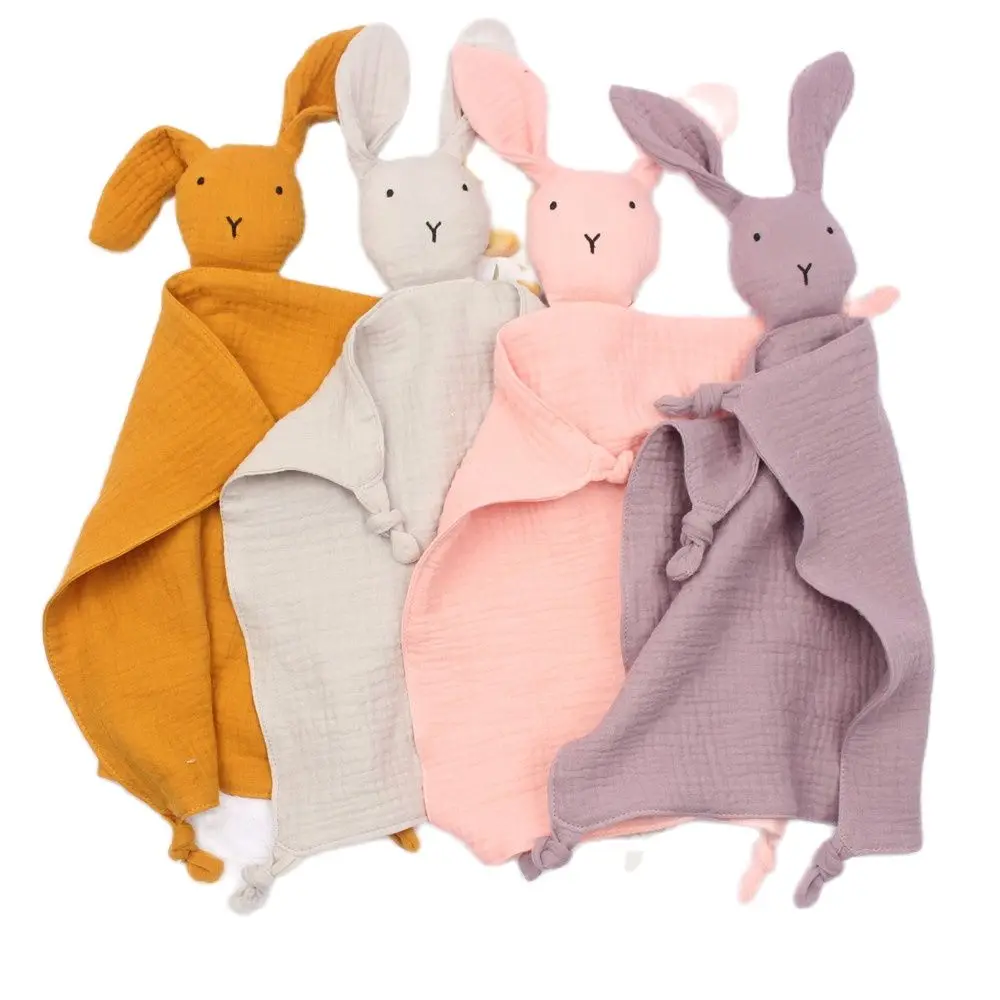 Baby Cartoon Animal Rabbit Saliva Towel Soft Newborn Baby Appease Towel Infant Cute Bunny Sleeping Dolls Plush Comforting Toy