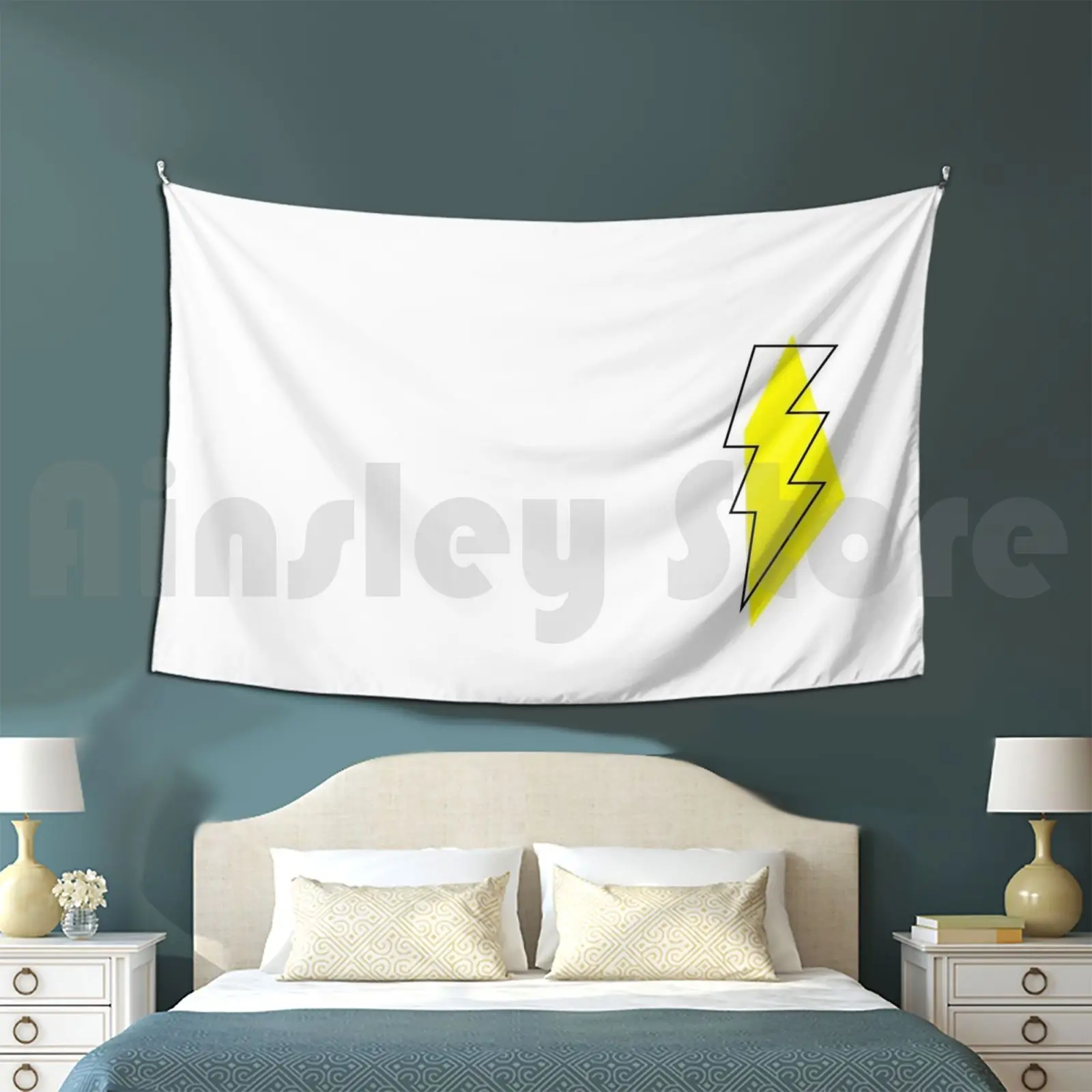 Lightning Strike Tapestry Living Room Bedroom Lightning Strike Lightning Bolt Lightning Strike Bolt Fighter Airplane Weather