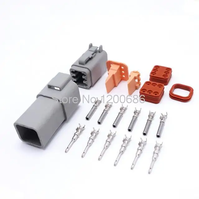 10 Sets Kits New 6Pin/way Deutsch Super Sealed Waterproof Electric Wire Automotive Connectors Plug DT06-6S DT04-6P