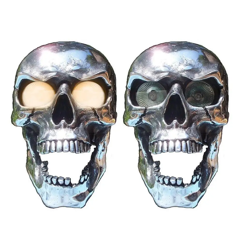 Practical Motorcycle Skull Headlight Unique Retro Front LED Lamp Halloween Motor Light Decoration Motorcycle Accessories