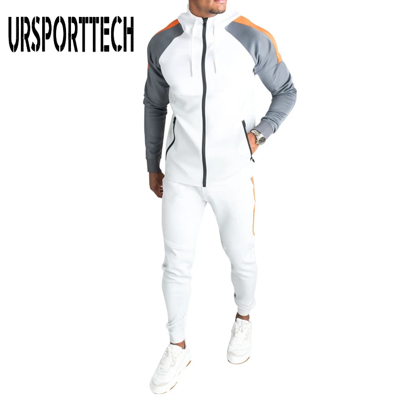 Men Joggers Suit Sets Solid Tracksuit Man Brand Spring Autumn Sport Suit Male Hoodies+ Pants Warm Sportswear Men\'s Clothing