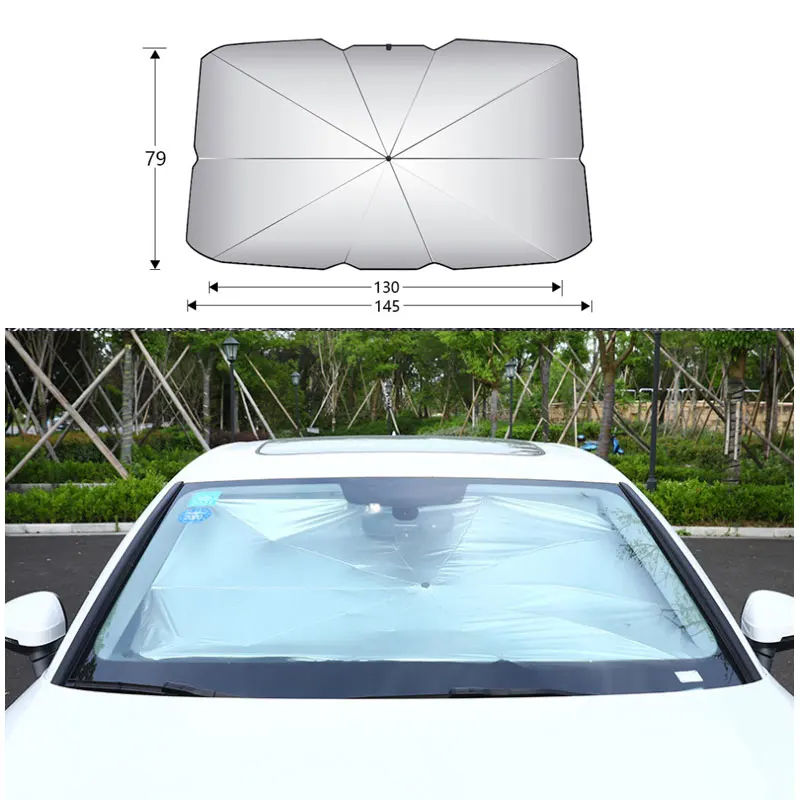 

Universal Foldable Car Windshield Sun Shade Sunshade Cover Heat Insulation Front Interior UV Protection Parasol Accessories