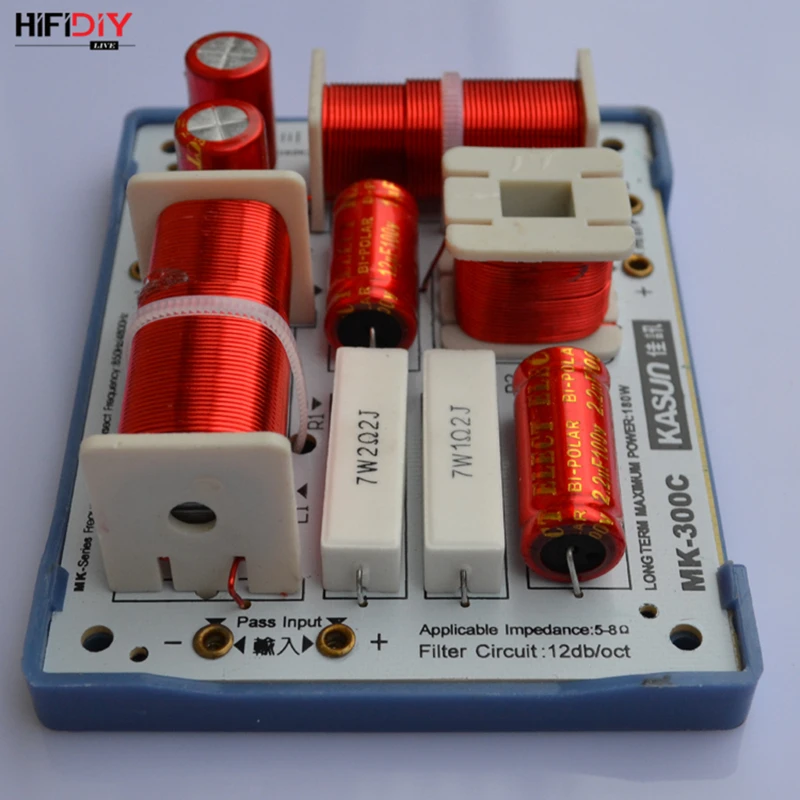 HIFIDIY LIVE  MK-300C 3 Way 3 speaker Unit (tweeter + mid +bass )HiFi Speakers audio  Frequency Divider Crossover Filters