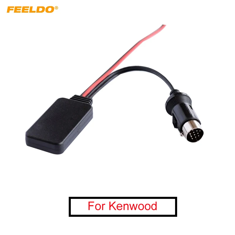 

FEELDO Car Aux-in Wireless Bluetooth Adapter Module Audio Receiver Aux Cable for Kenwood 13Pin CD/DVD Host AUX Cable