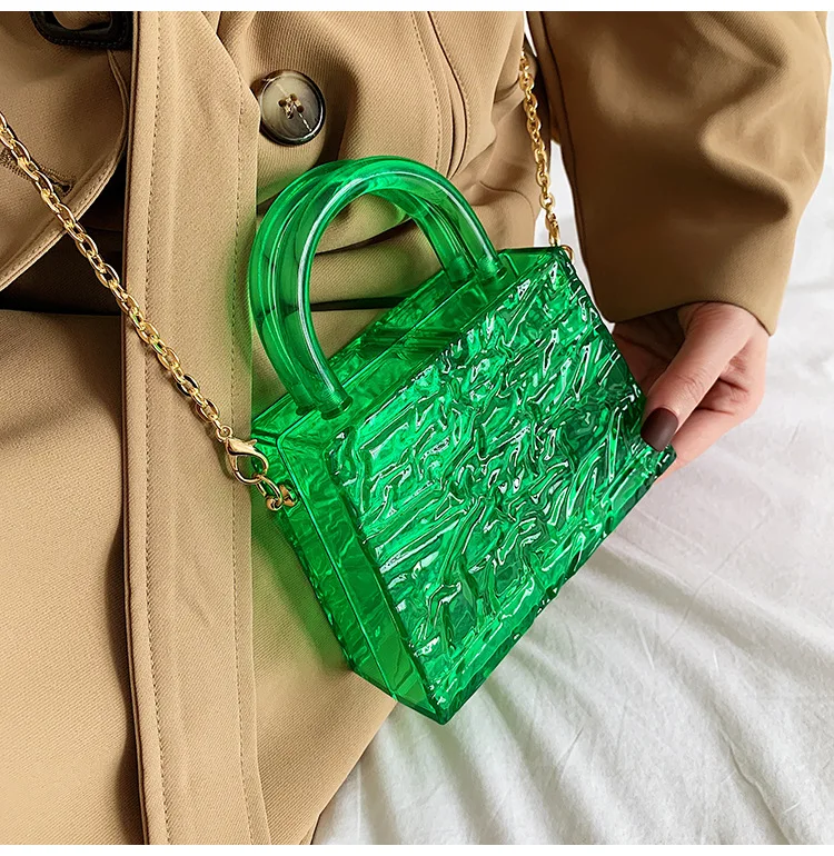 New  Handbag Brand Fashion Women Handbags Transparent Acrylic Luxury Party Prom Evening Bag Woman Casual Box Clear Clutch