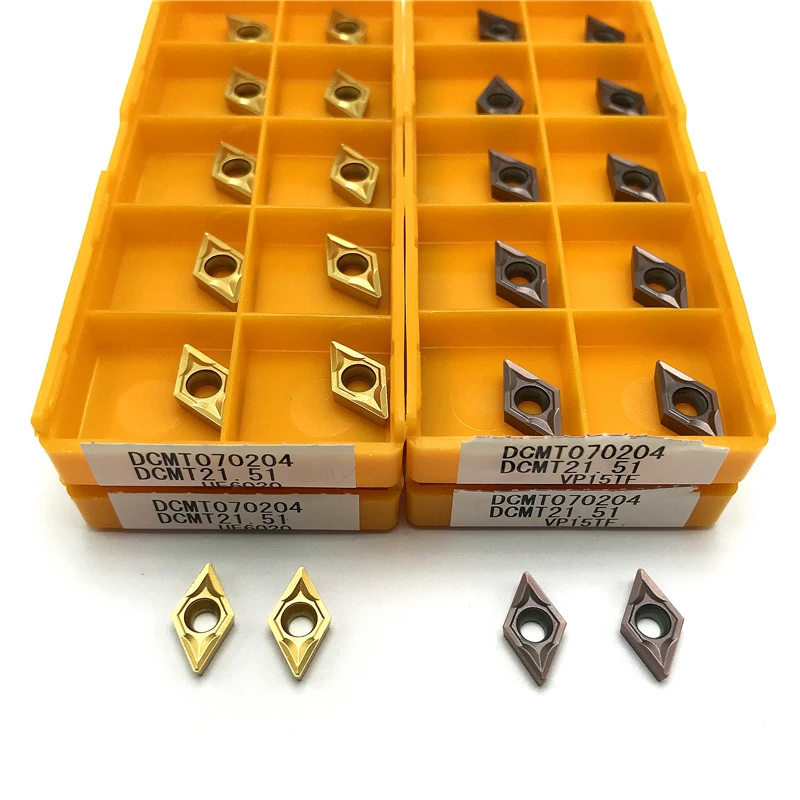 Ferramenta de Gerencio Interno Metal Torno Ferramentas Alta Qualidade Ferramenta de Corte Dcmt 070204 Torneamento Inserção Dcmt070204 Vp15tf Ue6020 Us735
