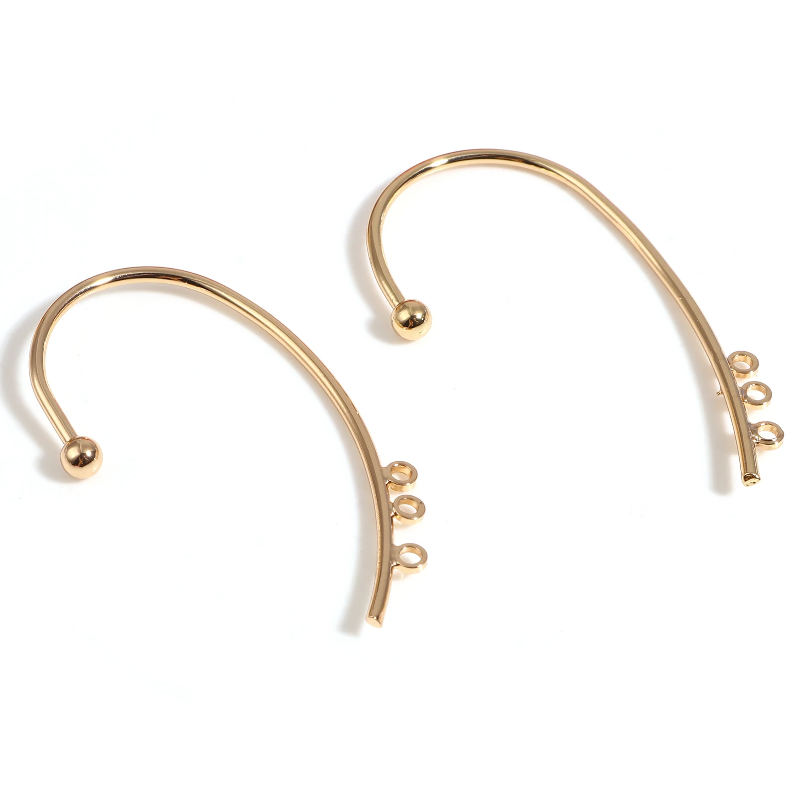 2 PCs Matel  Ear Cuff Clip On Stud Wrap Earrings Gold Color Cuff Earring Earcuff Wrap For DIY Earring Clip Jewelry Making