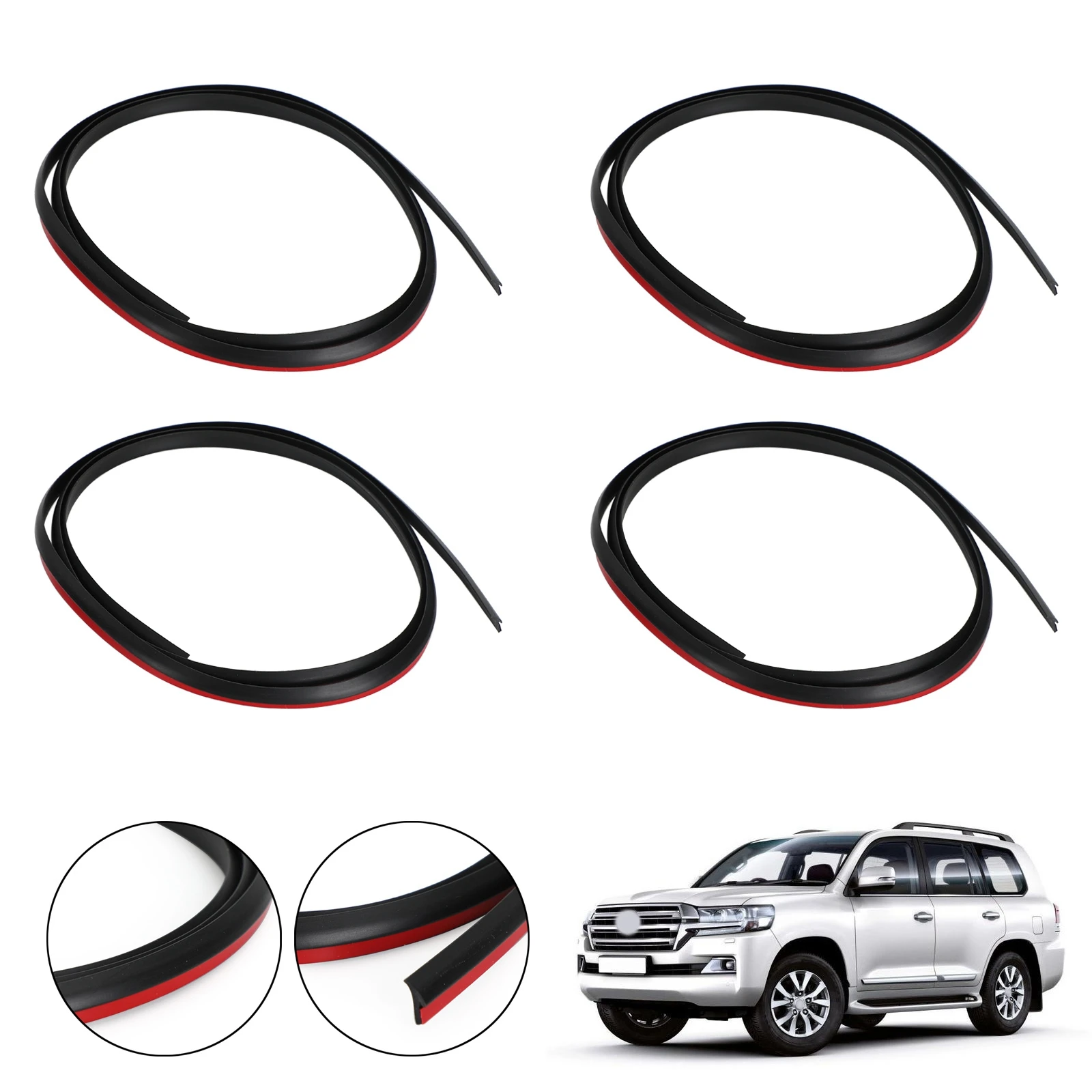 Artudatech 4x Flare Rubber Seal 538516002001 For Toyota Landcruiser 80 Series FJ80 HDJ80 Car Accessories