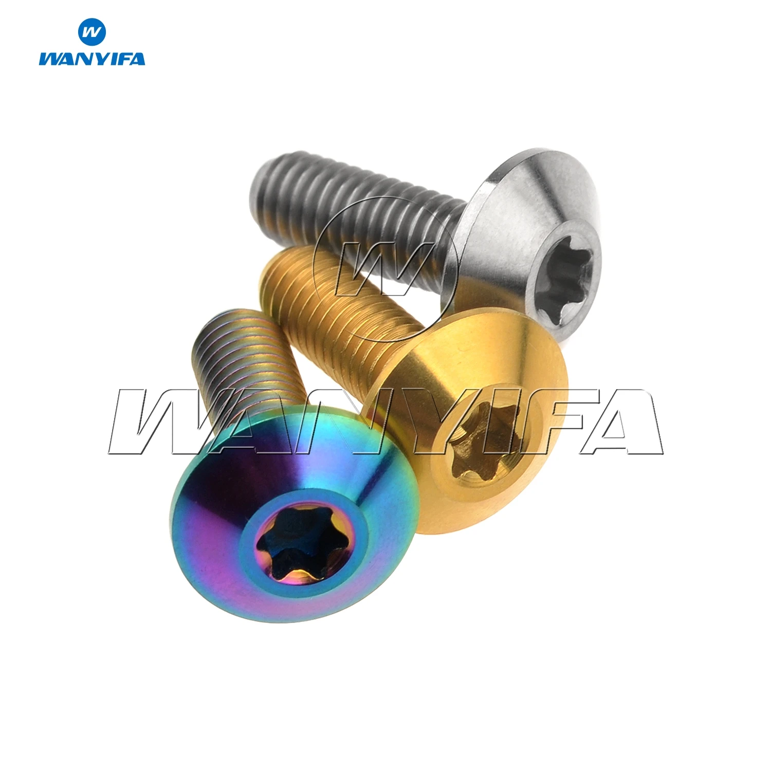 Wanyifa Titanium M4 M5x10 12 15 20 25mm Button Torx Head Bolt for Motorcycle Shell Screw