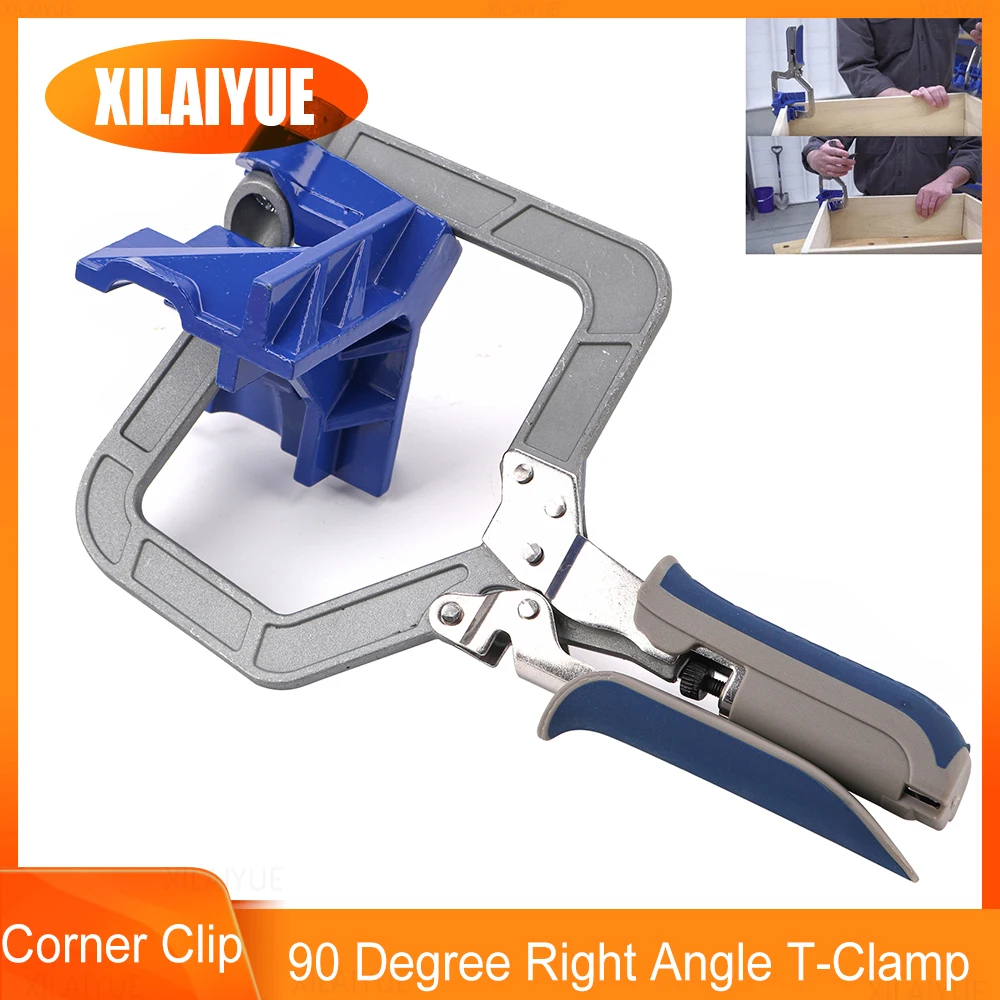 Auto-adjustable 90 Degree Right Angle Woodworking Corner Clamp Quick Clamp Pliers Picture Frame Corner Clip Hand Tool T-Clamp