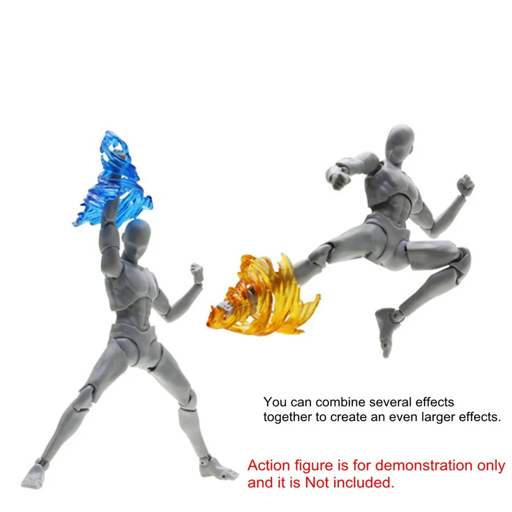 Colorful Screw Impact Effect Action Figure Wind Kick Flame for Kamen Rider Figma SHF Model Special Effects Parts DIY Accessories