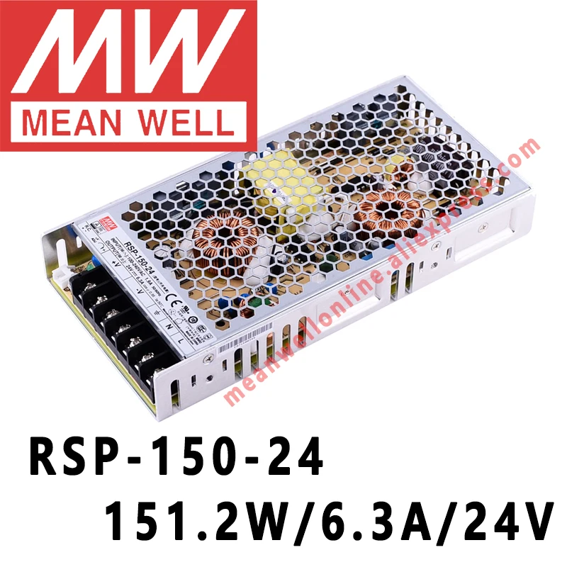 

Mean Well RSP-150-24 meanwell 24VDC/6.3A/151.2W Single Output with PFC Function Power Supply online store