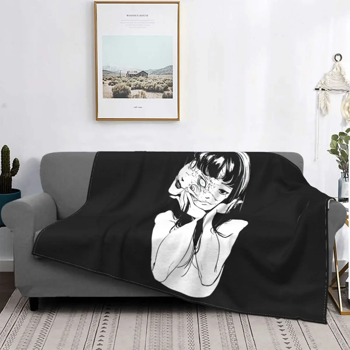 

Tomie Junji Ito Otaku Horror Halloween Tomie Junji Ito HD Blankets Fleece Throw Blankets for Bedding Bedroom Plush Thin Quilt