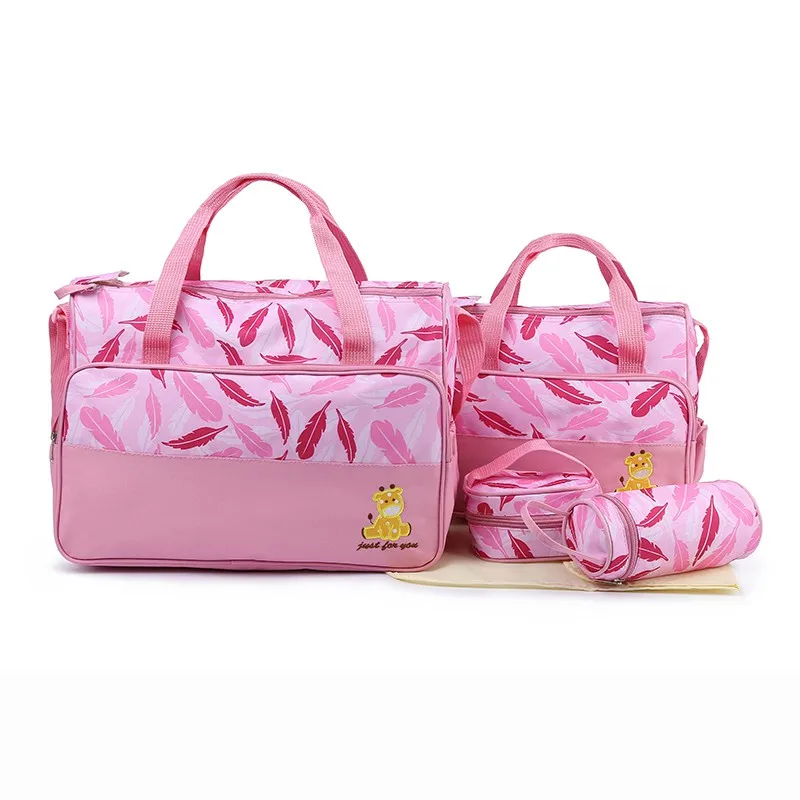 MOTOHOOD-Bolsa de pañales de bebé para mamá, conjuntos de bolsas de maternidad, portabotellas, bolsa para cochecito, 5 uds.