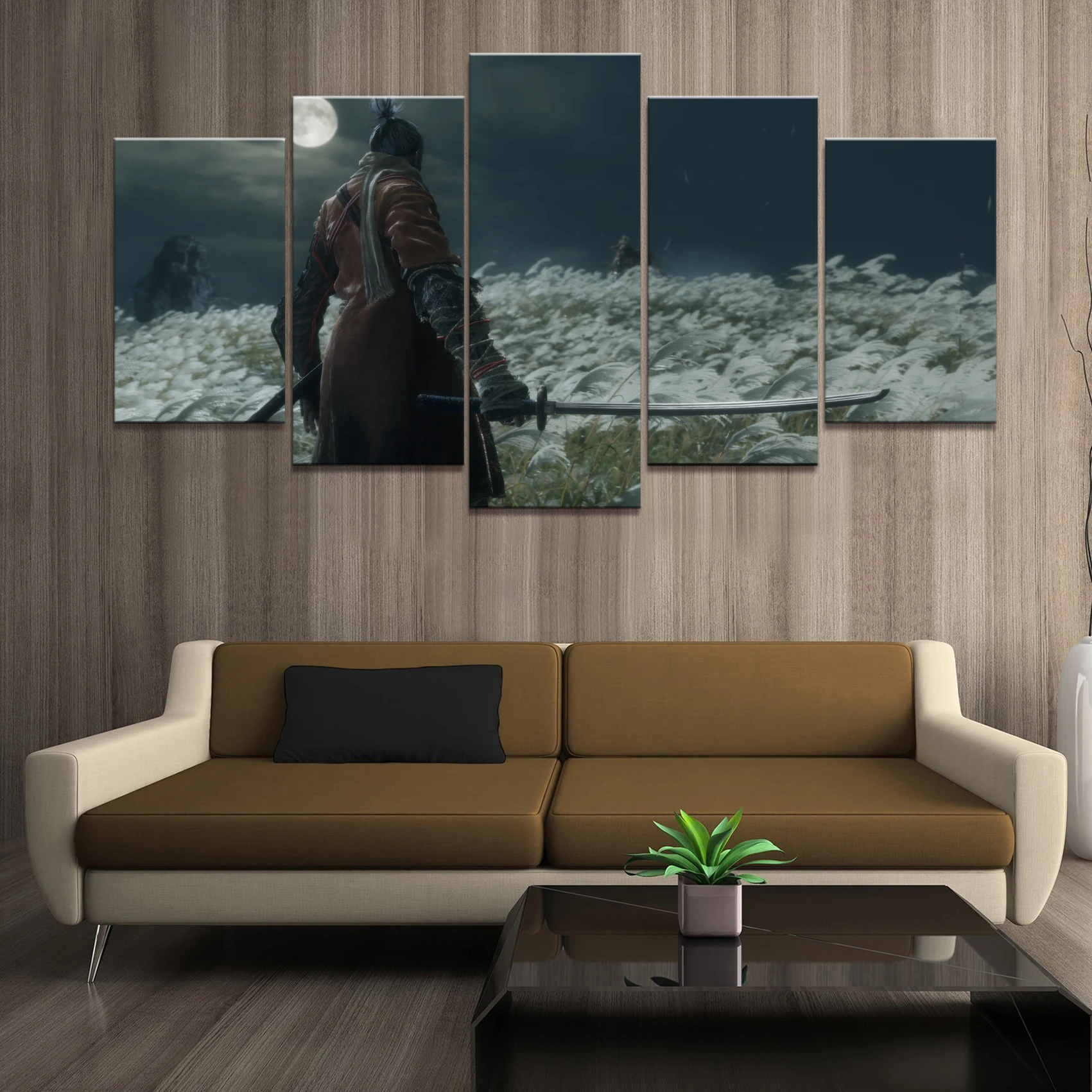 

No Framed Canvas 5Pcs SEKIRO Shadows Die Twice Games Wall Art Posters Prints Pictures Paintings Home Decor Decorations