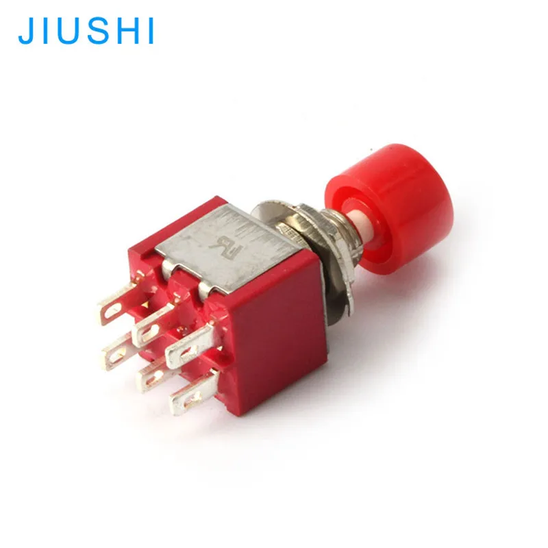 PS-202 6mm mini push button switch red green 6 pin