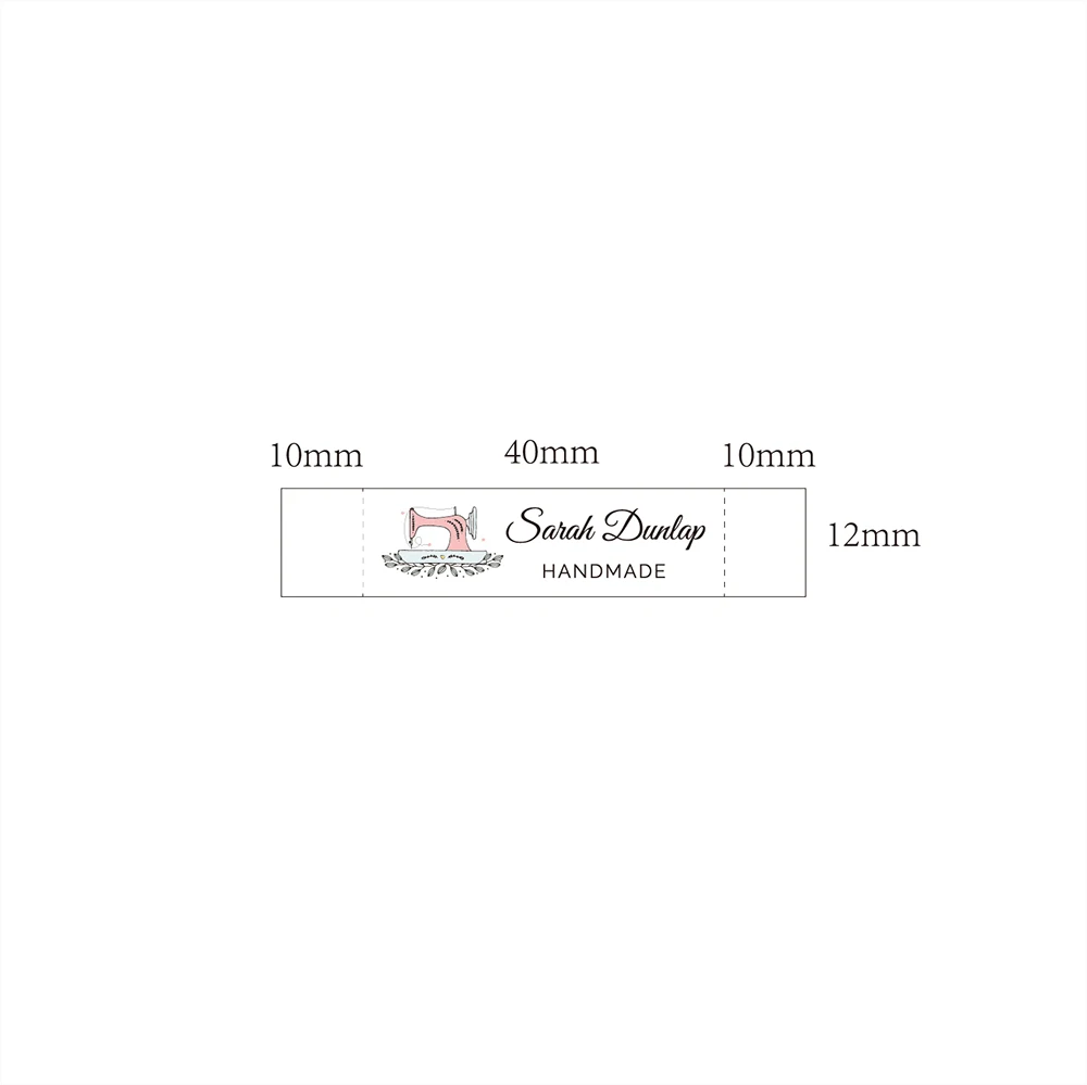 Custom Clothing Labels - Personalized Brand , Organic Cotton Ribbon Labels ,  Logo or Text, Sewing Labels (MD3012)