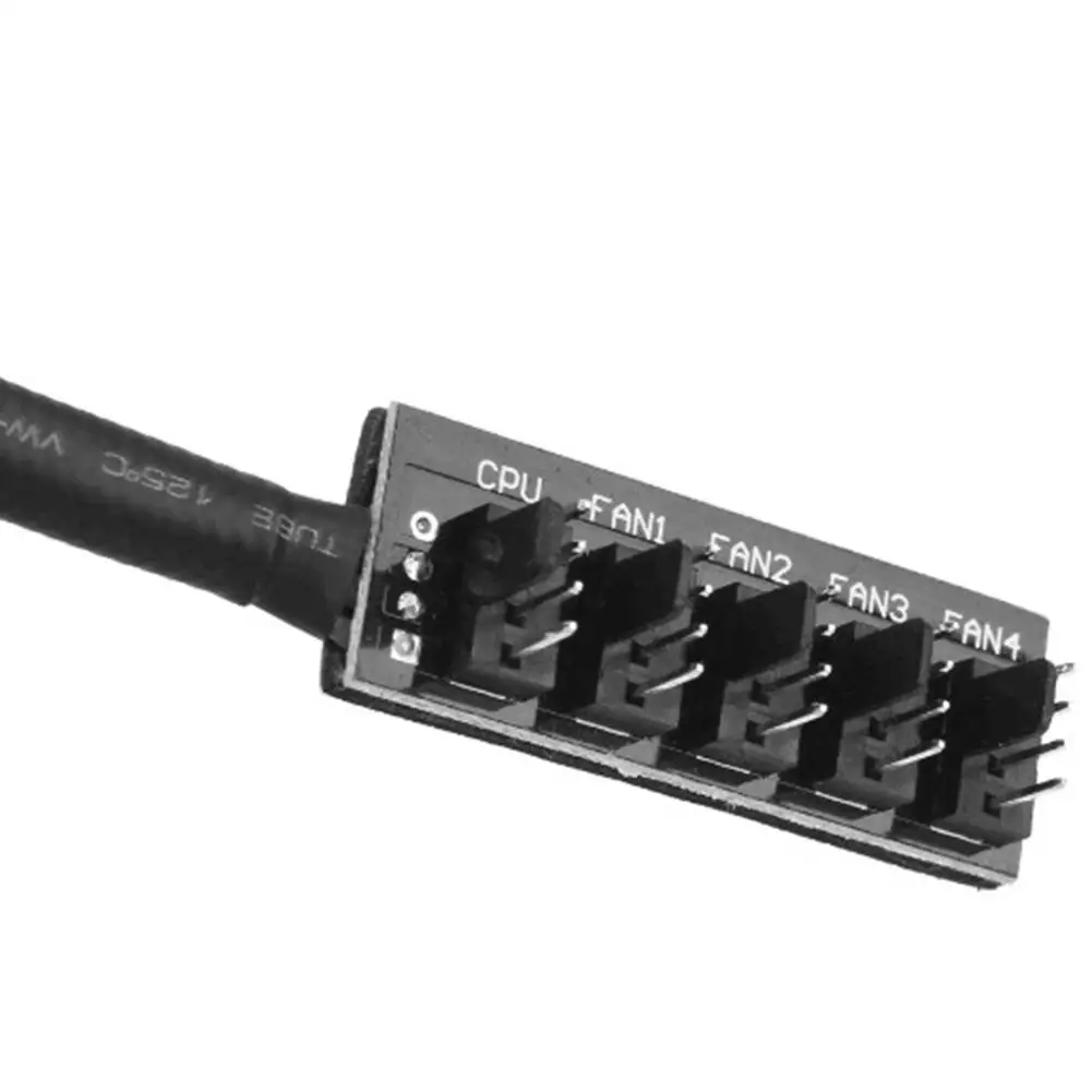 1 zu 5 4-Pin TX4 PWM CPU Lüfter Geflochtene Power Kabel Hub Splitter Adapter